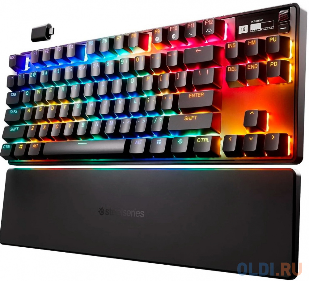 Клавиатура Steelseries Apex Pro TKL Wireless (2023) механическая черный USB for gamer LED (подставка для запястий) (64865) в Москвe