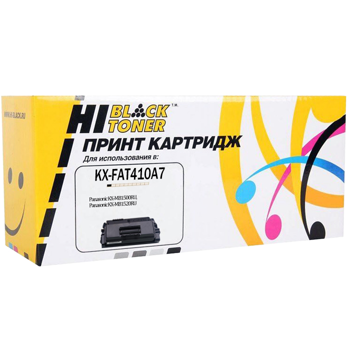 Картридж лазерный Hi-Black HB-KX-FAT410A7 (KX-FAT410A7), черный, 2500 страниц, совместимый, для Panasonic KX-MB1500RU, Panasonic KX-MB1520RU