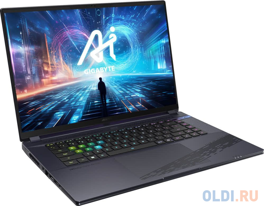 Ноутбук Gigabyte Aorus 16X Core i9 14900HX 32Gb SSD1Tb NVIDIA GeForce RTX4070 8Gb 16" IPS QHD+ (2560x1600) Free DOS grey WiFi BT Cam (ASG-63KZC64 в Москвe