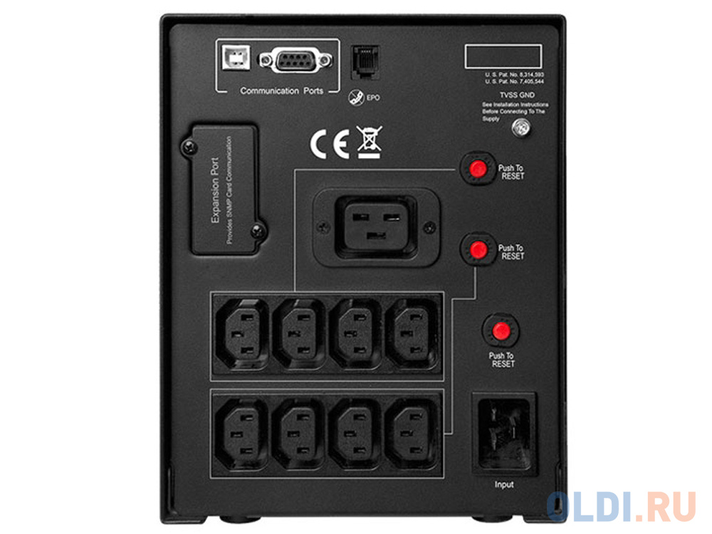 ИБП CyberPower PR3000ELCDSL 3000VA/2700W USB/RS-232/EPO/SNMPslot/RJ11/45 (9 IEC)