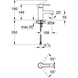 Смеситель для раковины Grohe Lineare (23106000)