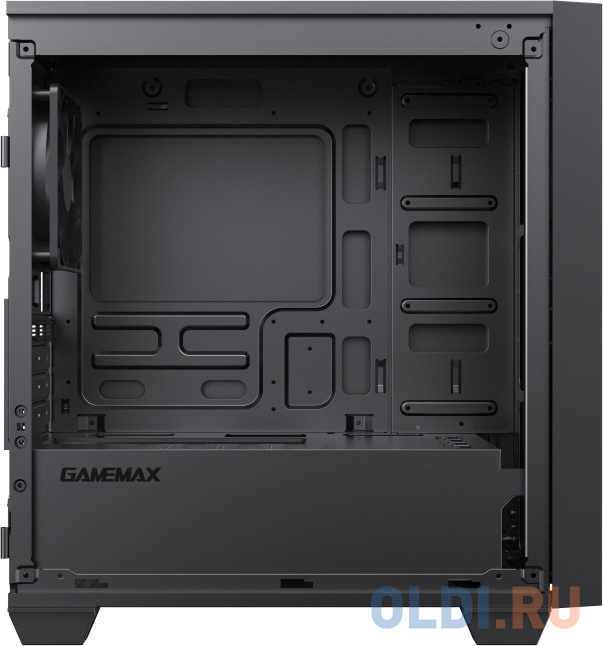 Компьютерный корпус, без блока питания mATX/ Gamemax M61 mATX case, black, w/o PSU, w/1xUSB3.0+1xType-C, w/1x12cm rear fan