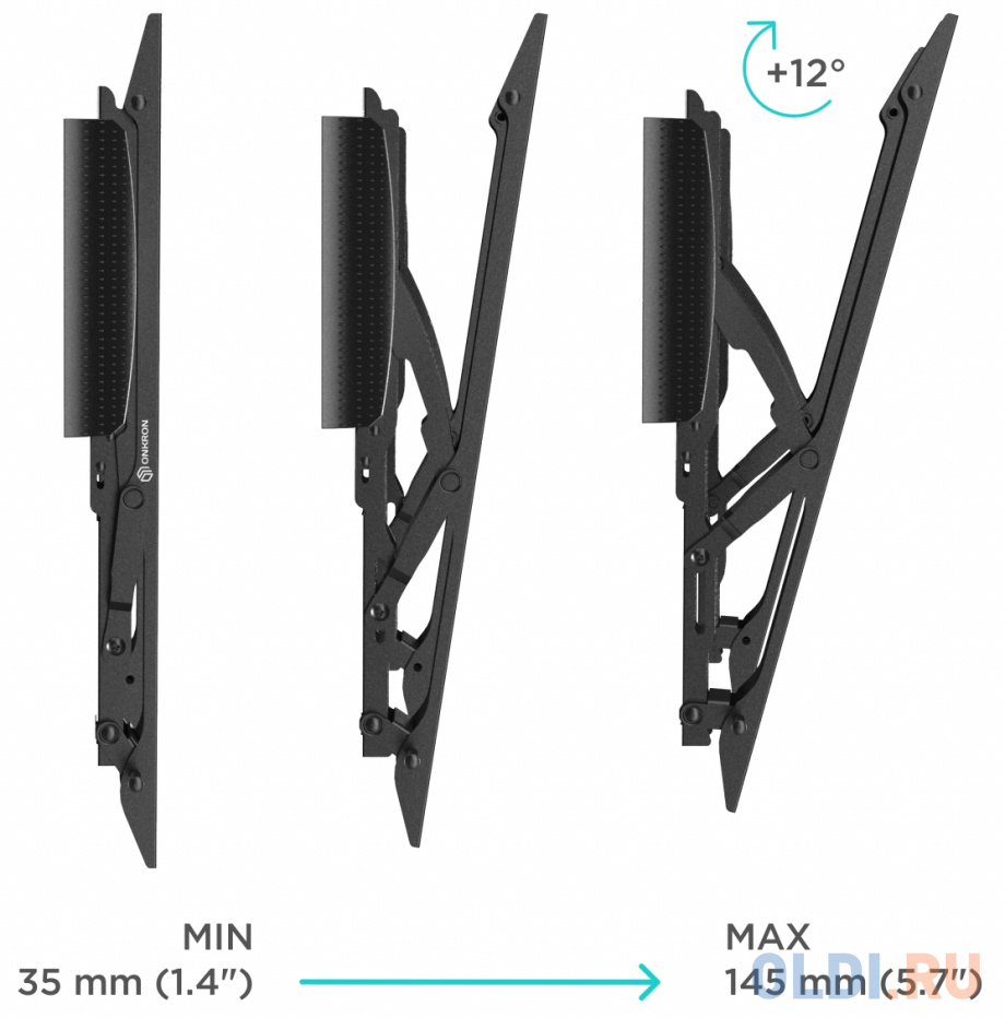 Кронштейн для телевизора Onkron TM5 черный 32"-65" макс.68кг настенный наклон в Москвe