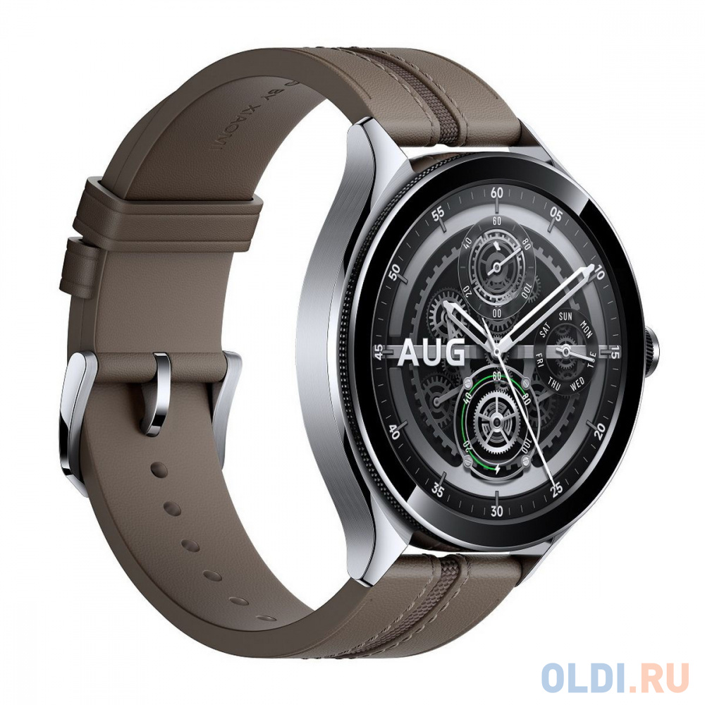 Смарт-часы Xiaomi Watch 2 Pro - Bluetooth® Silver Case with Brown Leather Strap M2234W1 (BHR7216GL) в Москвe