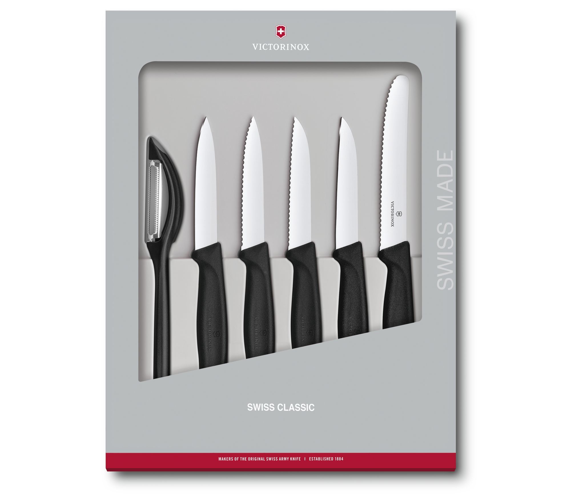 Набор ножей Victorinox Swiss Classic Kitchen, 5 шт., черный (6.7113.6G)