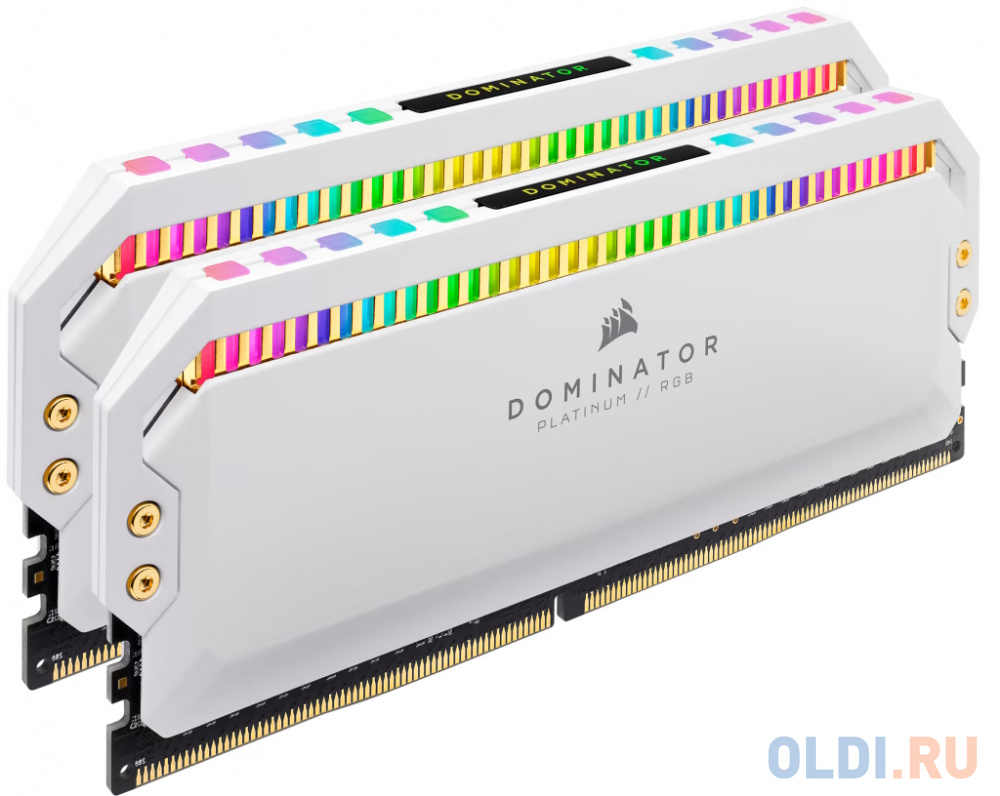 Corsair DOMINATOR PLATINUM RGB DDR4 DIMM CMT16GX4M2C3600C18W 3600MHz 16GB 2x8GB DIMM, Unbuffered, 18-19-19-39, XMP 2.0, White Heatspreader, RGB LED, 1