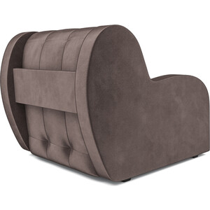 Кресло-кровать Mebel Ars Аккордеон Барон (бархат серо-шоколадный STAR VELVET 60 COFFEE)