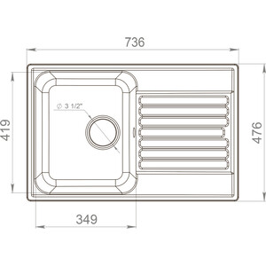 Кухонная мойка Reflection Bolero RF0574BE бежевая в Москвe