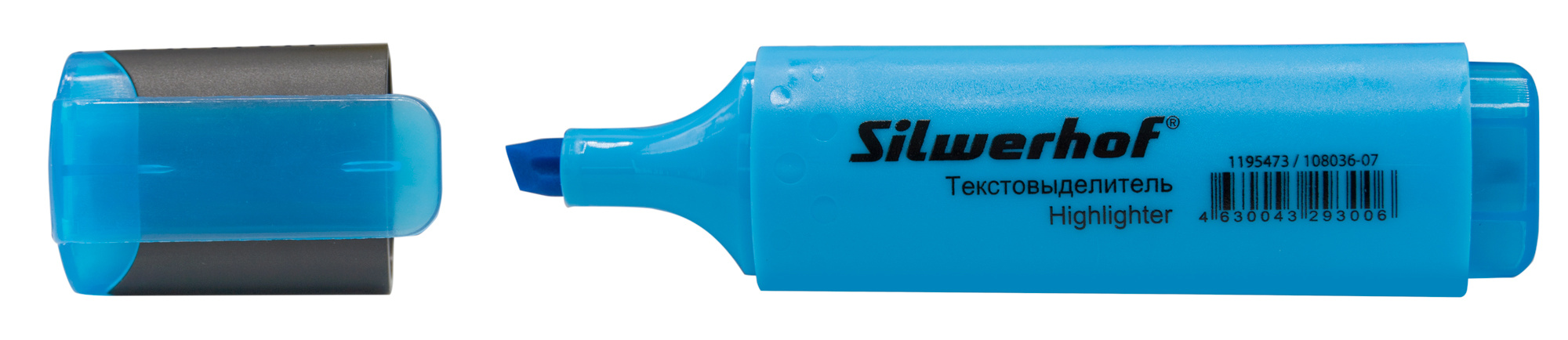 Текстовыделитель Silwerhof Blaze скошенный пиш. наконечник 1-5мм голубой картон (108036-07)