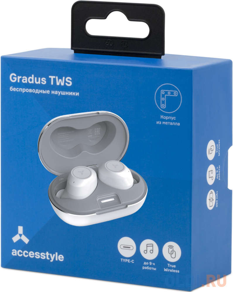 Беспроводные наушники Accesstyle Gradus TWS White