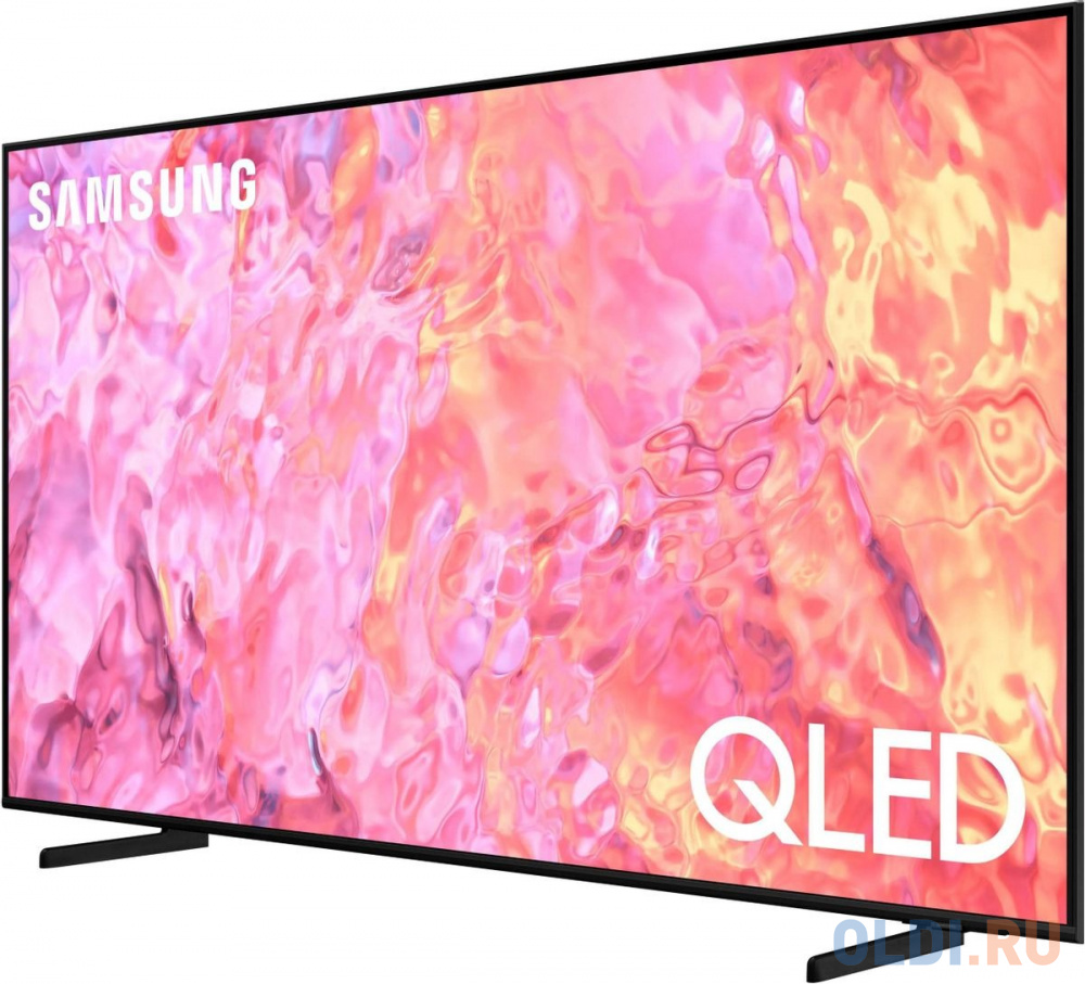 Телевизор ЖК 55" Samsung/ 55", QLED, Tizen Smart TV, Wi-Fi, Voice, PQI 3100, HDR10+, DVB-T2/C/S2, 20W, OTS Lite, 3HDMI, 2USB, BLACK 2023