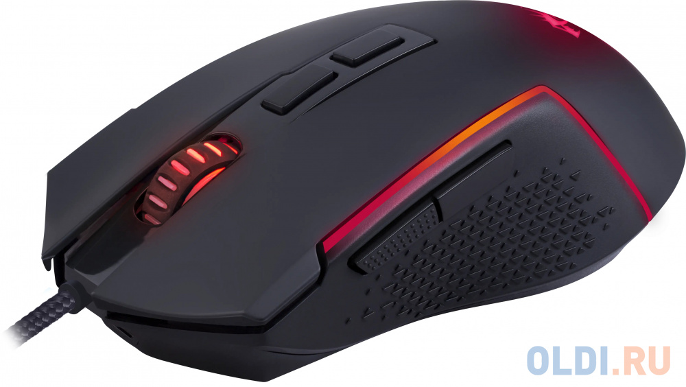 Redragon Проводная игровая мышь Trident Lite черная,RGB,7кн,8000dpi