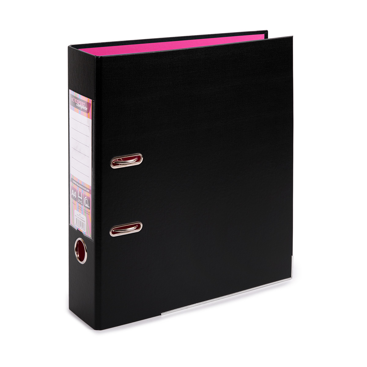 Папка-регистратор Expert Complete, А4, карман, картон, черный/розовый (ЕС100262113)