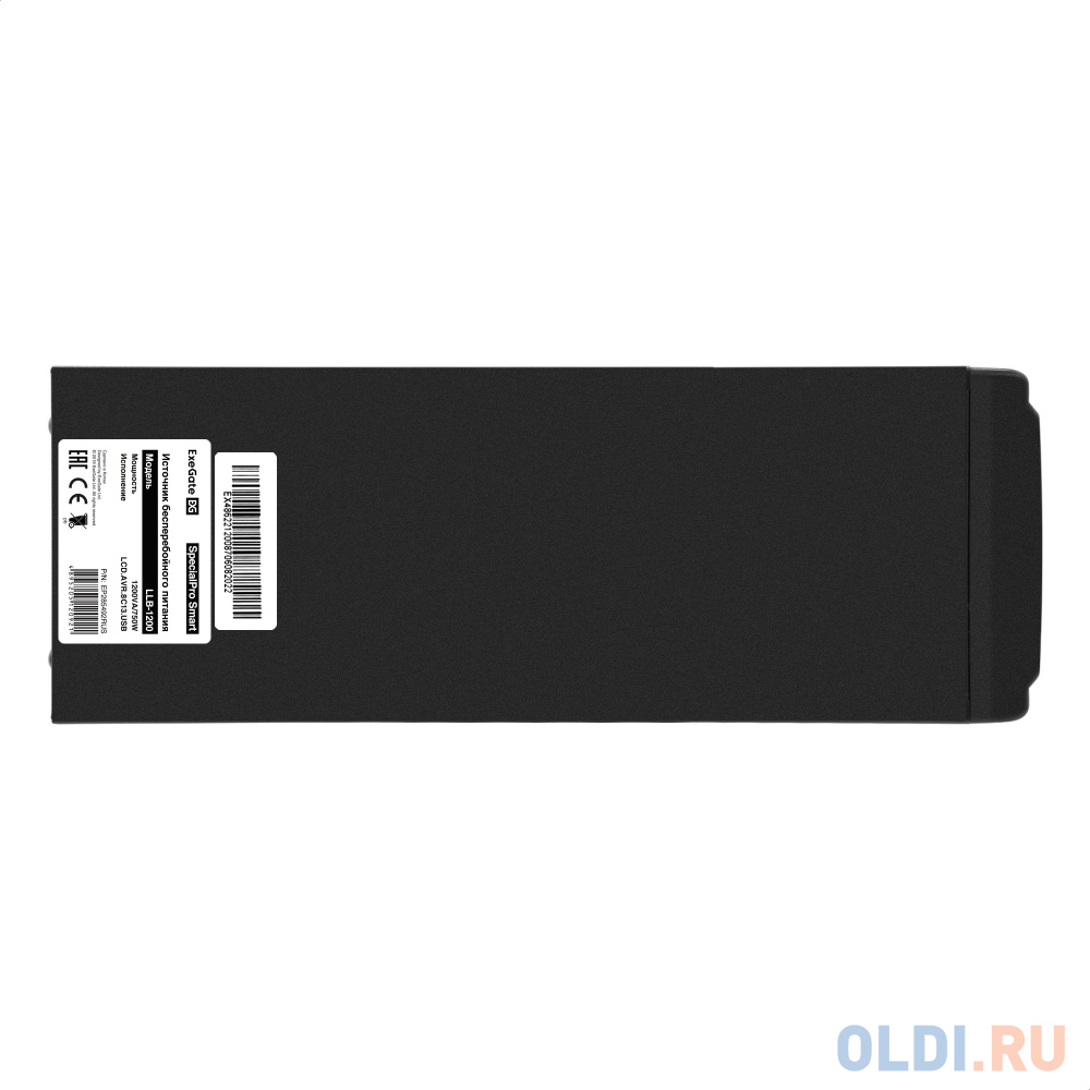 Exegate EP285492RUS ИБП ExeGate SpecialPro Smart LLB-1200.LCD.AVR.C13.RJ.USB <1200VA/750W, LCD, AVR, 6*IEC-C13, RJ45/11, USB, Black> в Москвe