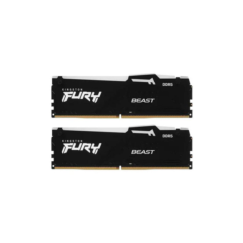 Модуль памяти Kingston Fury Beast Black RGB Expo DDR5 DIMM 5600Mhz PC44800 CL36 - 16Gb Kit (2x8Gb) KF556C36BBEAK2-16