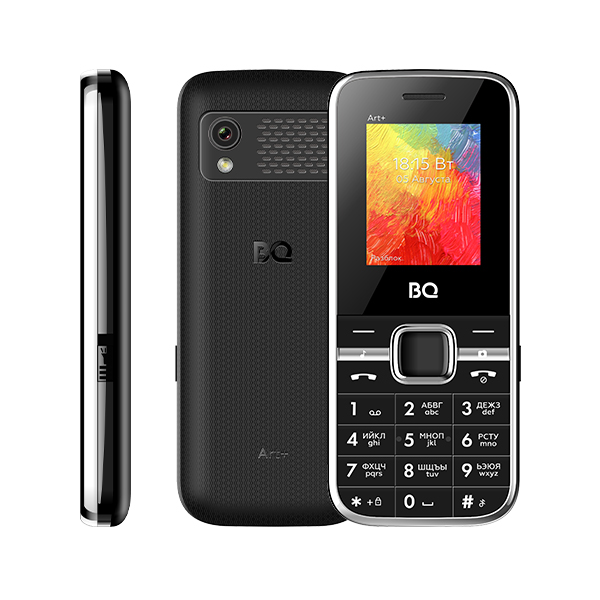Мобильный телефон BQ 1868 Art+, 1.77" 128x160 TN, 32Mb RAM, 32Mb, BT, 1xCam, 2-Sim, 800 мА·ч, micro-USB, черный