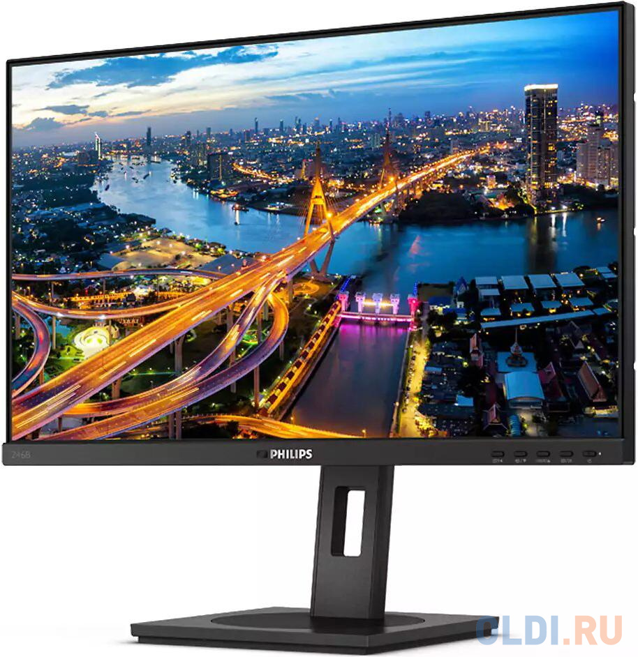 23,8" Philips 246B1 2560x1440 75Гц  IPS W-LED 16:9 5ms(GtG) 2*HDMI DP USB-C 3.2/4xUSB 3.2 50M:1 1000:1 178/178 250cd Tilt HAS Pivot Swivel Speake в Москвe