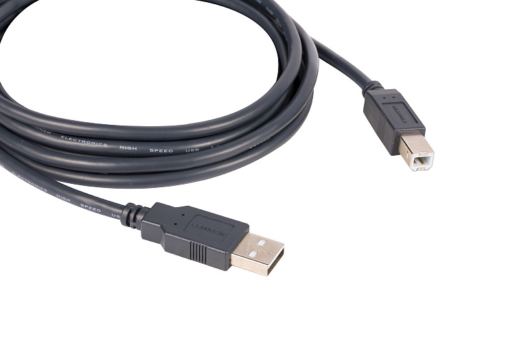 Кабель USB 2.0(Am)-USB 2.0(Bm), 900мА, 90см, черный Kramer (C-USB/AB-3 )