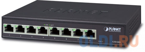 8-Port 1000Base-T Desktop Gigabit Ethernet Switch - Internal Power в Москвe