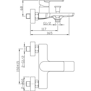 Смеситель для ванны Agger Brilliant (A0310000) в Москвe