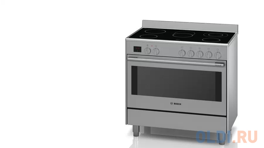 Отдельностоящая электрическая плита с духовкой BOSCH HCB738357M Series 8, 846-880 x 898 x 600, 5 зон готовки 2.2 кВт, 112 л, 8 режимов гриль