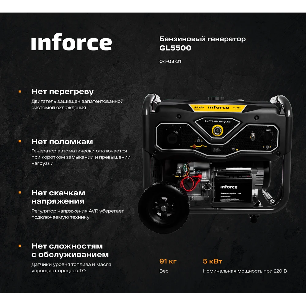 Бензиновый генератор Inforce