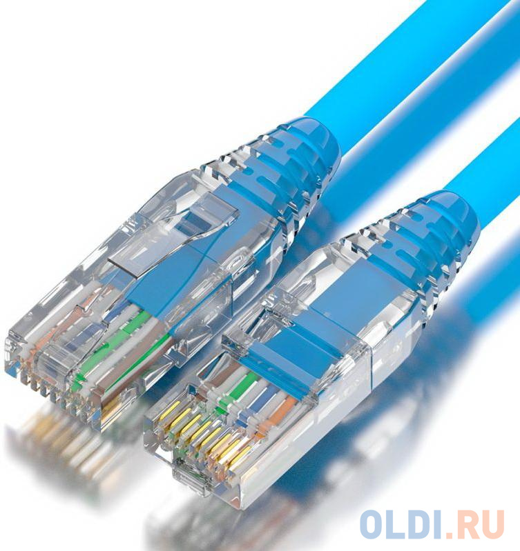 GCR Патч-корд 2.0m LSZH UTP кат.5e, синий, коннектор ABS, 24 AWG, ethernet high speed 1 Гбит/с, RJ45, T568B, GCR-52678 в Москвe