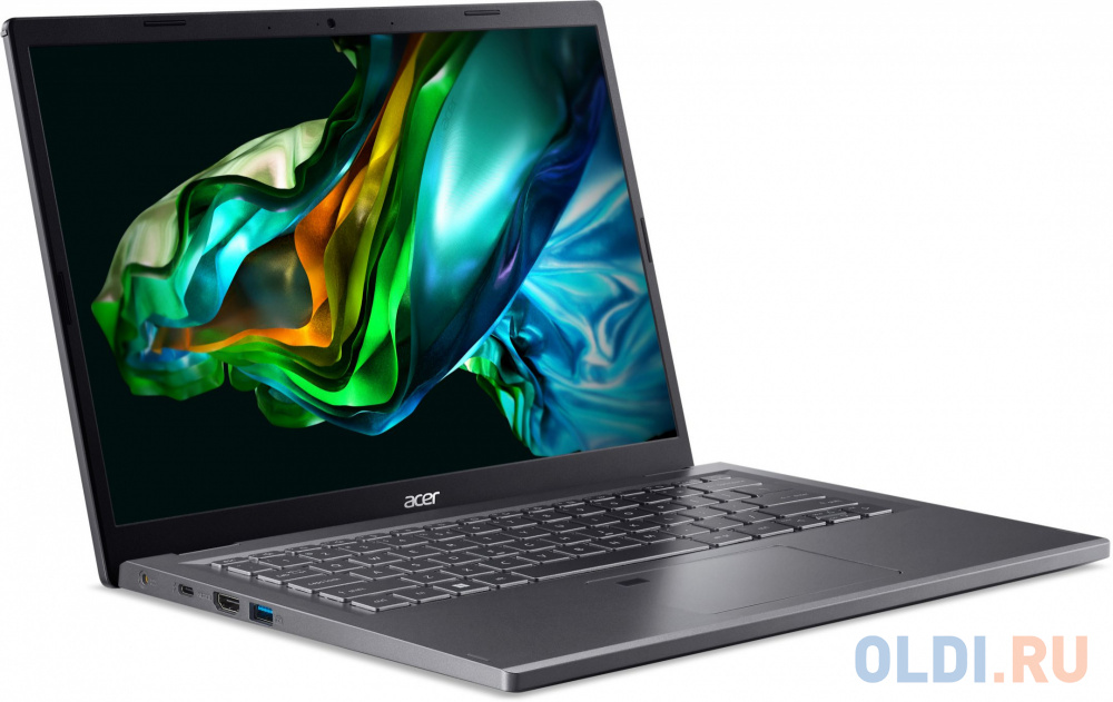 Ноутбук Acer Aspire 5 A514-56M-52QS Core i5 1335U 16Gb SSD512Gb Intel Iris Xe graphics 14" IPS WUXGA (1920x1200) noOS black WiFi BT Cam (NX.KH6CD в Москвe