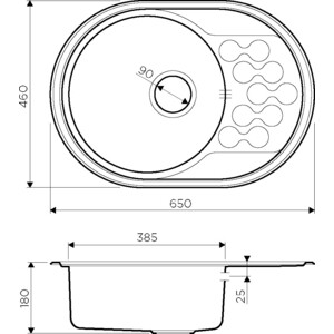 Кухонная мойка Omoikiri Kasumigaura 65 IN нержавеющая сталь (4993727)