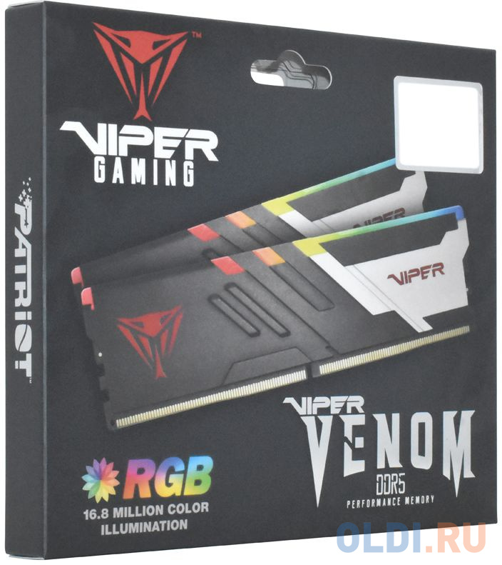 Память DDR 5 DIMM 32Gb (16Gbx2) 7200Mhz, PATRIOT Viper Venom RGB (PVVR532G720C34K) (retail) в Москвe