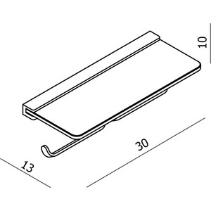 Держатель туалетной бумаги Langberger Accessories двойной, со стеклянной полкой, хром (32042B)