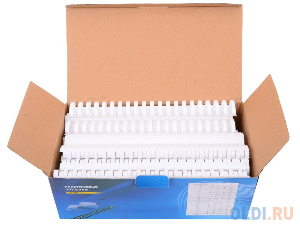 Пластиковые пружины 32 мм (250-280 листов) белые 50 шт. Office Kit (BP2101)