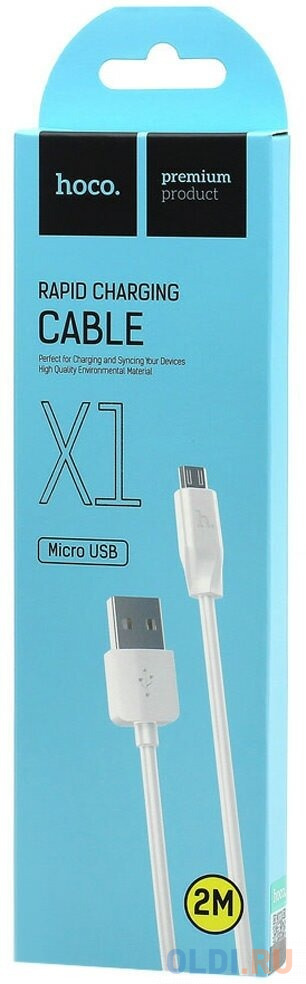 HOCO HC-42686 X1/ USB кабель Micro/ 2m/ 2.1A/ White