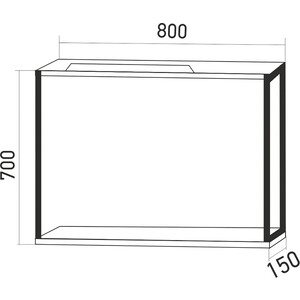 Зеркало Mixline Бруклин 80 с подсветкой, бетон (4630099745115)