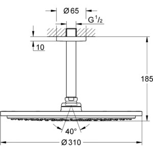 Верхний душ Grohe Rainshower холодный рассвет, глянец (26067GL0)