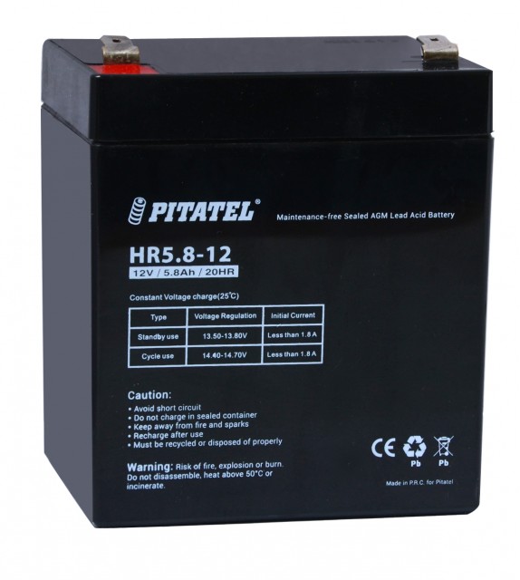 Аккумуляторная батарея для ИБП Pitatel HR5.8-12, 12V, 5.8Ah (HR5.8-12)