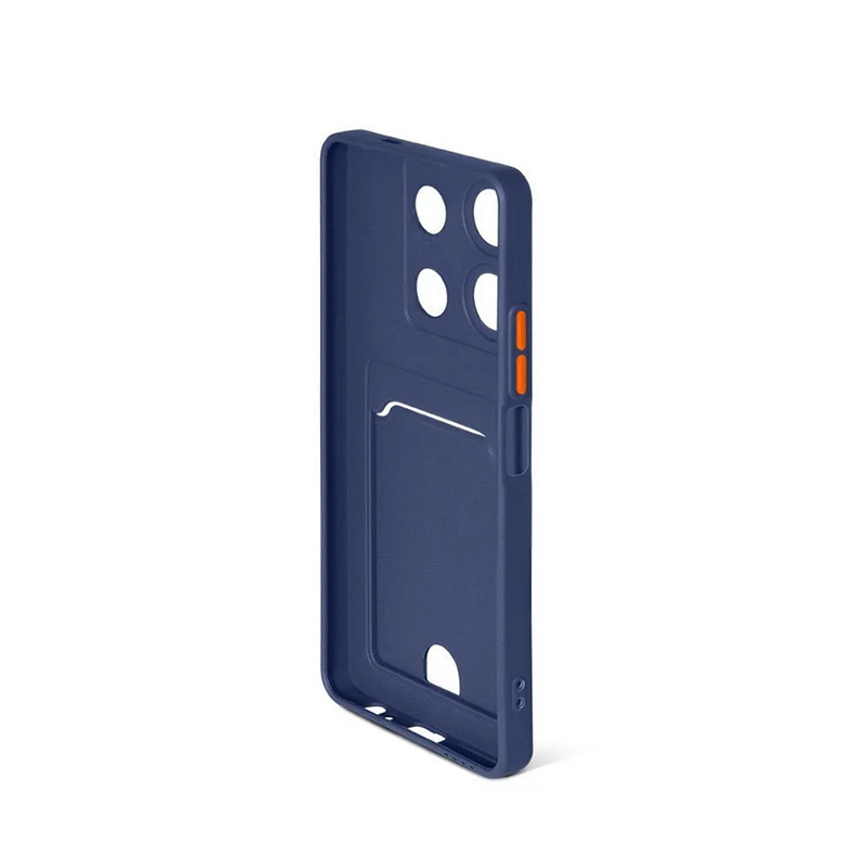 Чехол DF для Infinix Note 30 Silicone с отделением для карты Dark Blue inCardcase-08