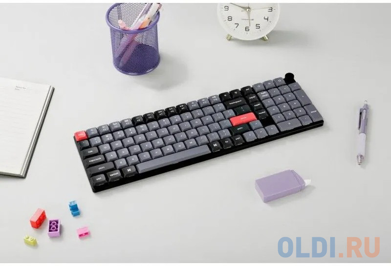 Беспроводная механическая клавиатура QMK Keychron K17 Pro, 103 клавиши, Knob, Hot-Swap, Gateron low profile Blue Switch