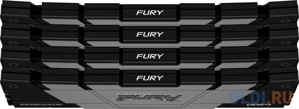 Память оперативная/ Kingston 32GB 2666MHz DDR4 CL13 DIMM (Kit of 4) FURY Renegade Black