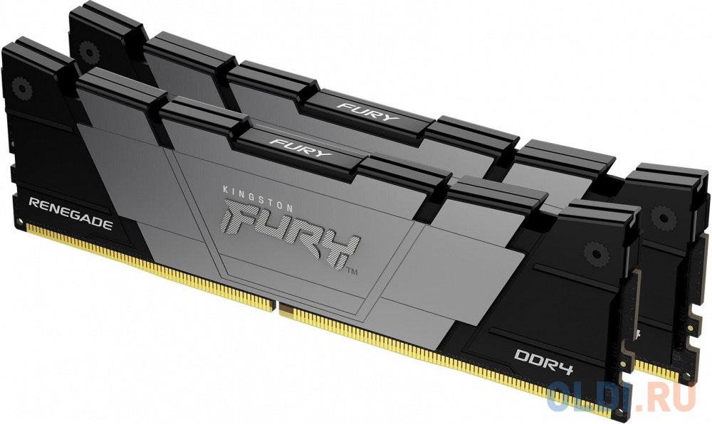 Модуль памяти DDR 4 DIMM 32Gb PC25600, 3200Mhz, Kingston FURY Renegade Black CL16 (Kit of 2) (KF432C16RB12K2/32) (retail)
