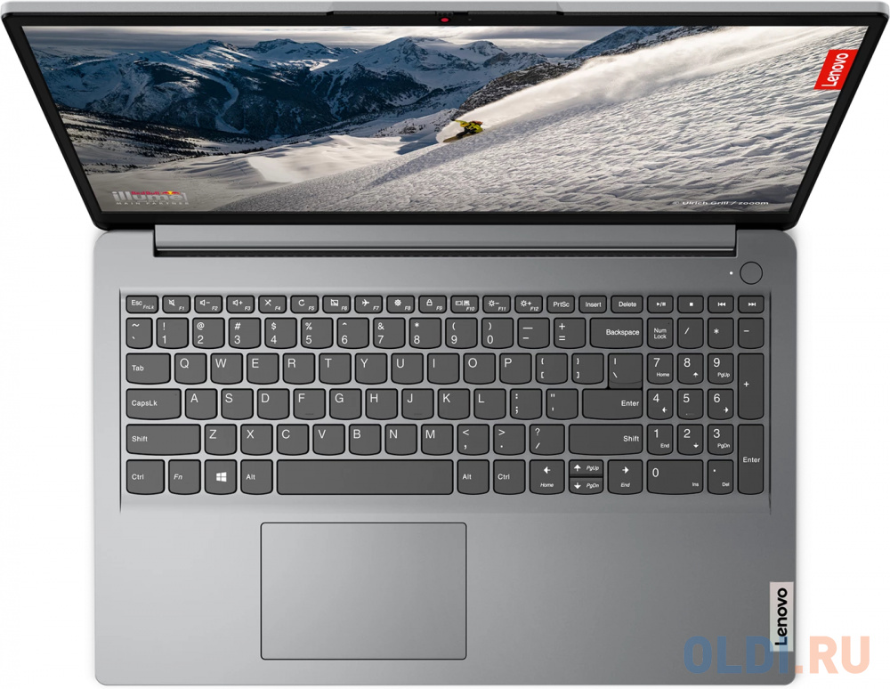 Ноутбук LENOVO IdeaPad 1 AMD Ryzen 5 7520U/8Gb/256Gb SSD/15.6" FHD/VGA int/noOS/grey