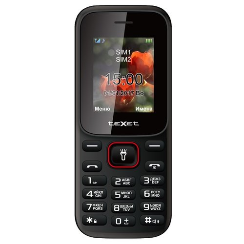 Мобильный телефон teXet TM-128, 1.77" TFT, 32Mb RAM, 32Mb, 2-Sim, 500 мА·ч, черный