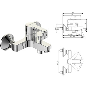 Комплект смесителей Vidima Uno 3 в 1 BA234AA, BA322AA, BA187AA (BD127AA)