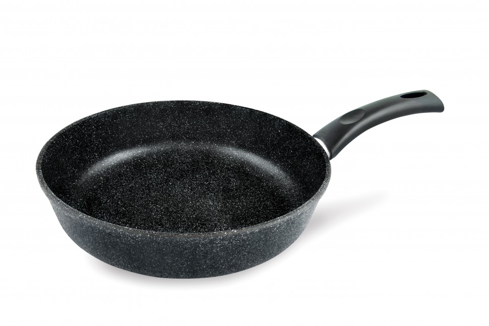 Сковорода Нева Металл Посуда Литая L18126i 26 см, алюминий, антипригарное покрытие, черный без крышки