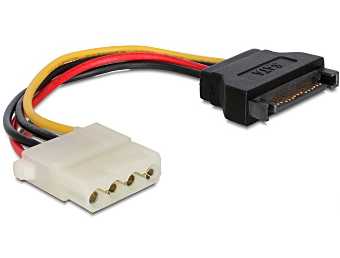 Кабель питания SATA 15-pin(M)-Molex(F) Cablexpert, 15 см (CC-SATA-PS-M)