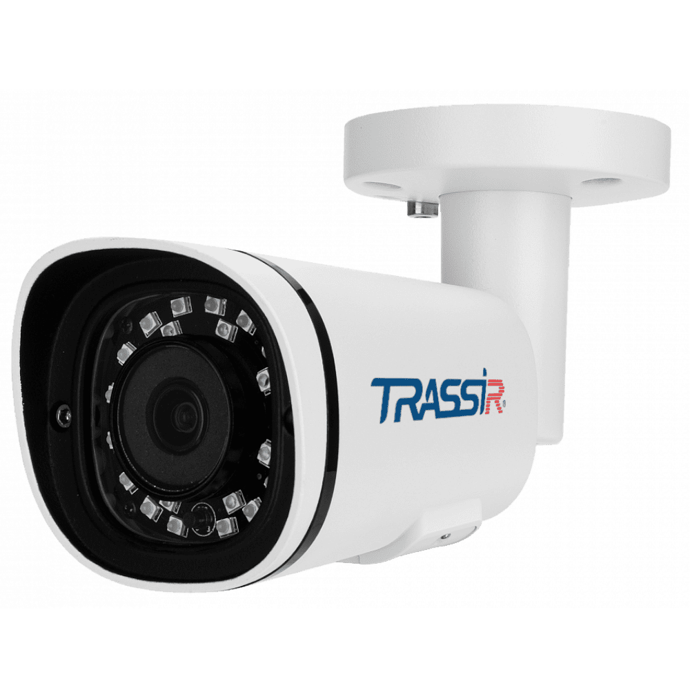 IP-камера Trassir Pro TR-D2221WDIR4 3.6 мм, уличная, корпусная, CMOS, до 1920x1080, до 25 кадров/с, ИК подсветка 35м, POE, -40 °C/+60 °C, белый