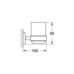 Стакан для ванной Grohe Essentials с держателем, цвет хром (40447001)