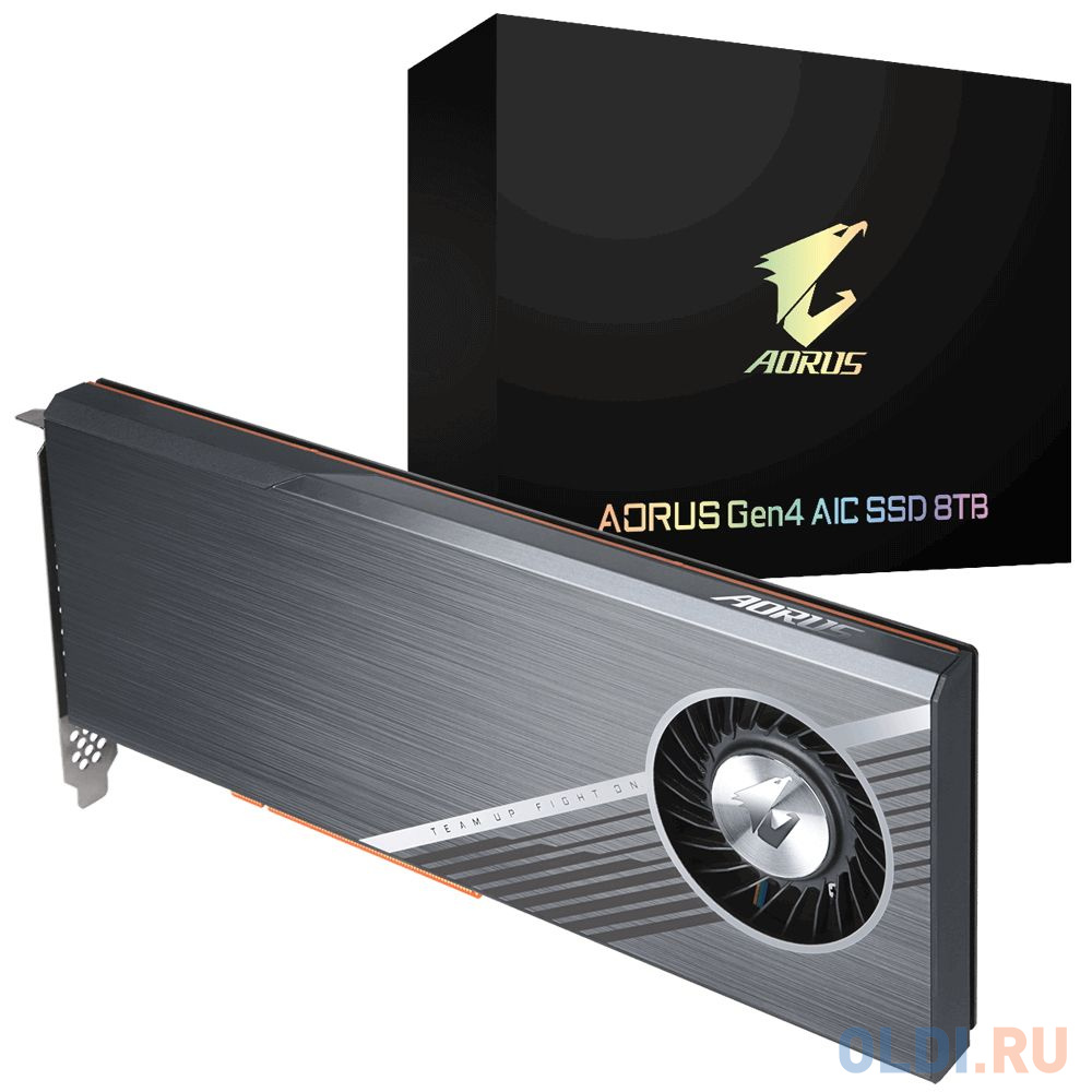 AIC 8TB Gigabyte AORUS Client SSD GP-ASACNE6800TTTDA PCIe Gen4x16 with NVMe, 15000/15000, MTBF 1.8M, 3D TLC, 2048MB, 3600TBW, RTL {5} (807603)