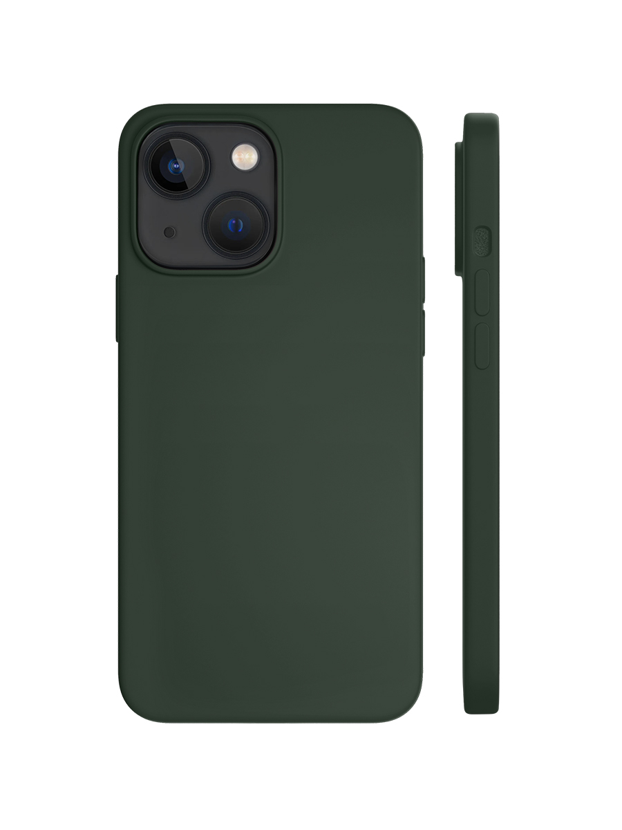 Чехол защитный VLP Silicone case with MagSafe для iPhone 14, темно-зеленый