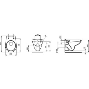 Унитаз подвесной Ideal Standard Ecco с сиденьем микролифт (W740601, W303001)